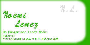 noemi lencz business card
