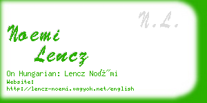 noemi lencz business card